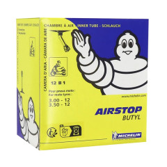 Chambre à air Michelin 12B1 - 3.00/3.50x12 - valve coudée 150 degrés