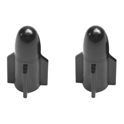 Bouchons de valve adaptable alu noir (PAIRE)