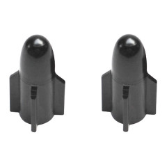 Bouchons de valve adaptable alu noir (PAIRE)