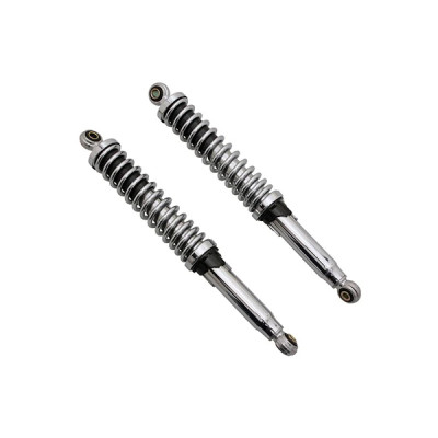Amortisseur adaptable réglable chrome entraxe 360mm pour cyclomoteur peugeot 103 / mbk 51
