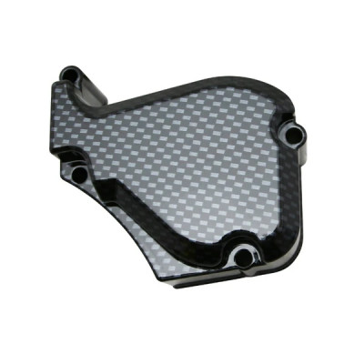 Carter de pompe à huile adaptable imitation carbone pour Derbi 50 Senda Euro 3/4, GPR, Gilera 50 SMT, RCR après 2006