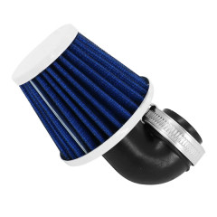 Filtre à air adaptable conique Ø28/35mm coudé 90° blanc