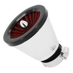 Filtre à air adaptable turbine argenté coudé 45° Ø28 / 35mm