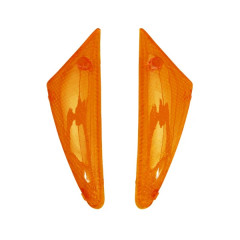 Cabochon clignotant avant adaptable orange - Paire pour scooter Peugeot Buxy, Zenith, Speedake