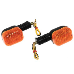 Clignotants arrière adaptable orange / noir (PAIRE) Peugeot 50 TKR, TREKKER, SQUAB