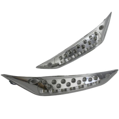 Clignotants avant adaptable transparents à leds pour Piaggio Zip 2000+