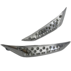 Clignotants avant adaptable transparents à leds pour Piaggio Zip 2000+