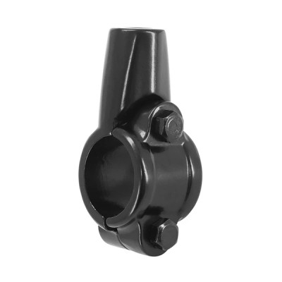 Collier support rétroviseur adaptable M10 / 125 pas à droite ALU NOIR