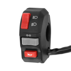 Commodo-commutateur gauche adaptable universel avec bouton éclairage/clignotant/avertissant