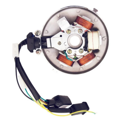 Stator électronique adaptable 12V avec platine et capteur pour cyclomoteur Peugeot 103