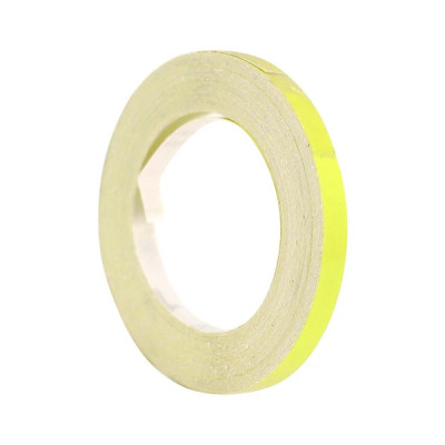 Autocollant adaptable jaune 6mm x 10m pour jante et carrosserie