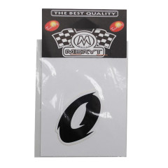 Autocollant adaptable numéro 0 noir L 5,5 cm