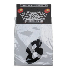 Autocollant adaptable numéro 8 noir H7cm