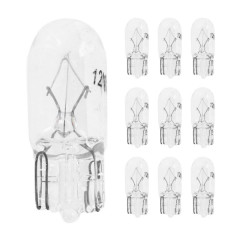 Ampoules clignotants adaptable 12V 5W culot W2,1x9,5d norme T10 blanc (boîte de 10)