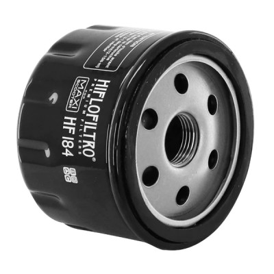 Filtre à huile adaptable HIFLOFILTRO HF184 pour maxi scooter 400/500cc - Piaggio 500 MP3, 400 MP3, Gilera 500 Nexus, Peugeot 500 Satelis, Aprilia 400-500 Atlantic, GP 800cc