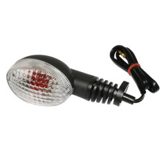 Clignotant adaptable transparent-noir arrière gauche / avant droit (homologué CE) pour 50 à boîte Derbi GPR 2002-2003 Replica / MBK X Power / Yamaha TZR (756896)