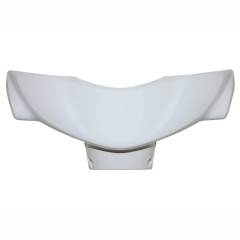 Couvre guidon adaptable blanc brillant MBK 50 Ovetto 2008-2010 / Yamaha 50 Neos 2008-2010