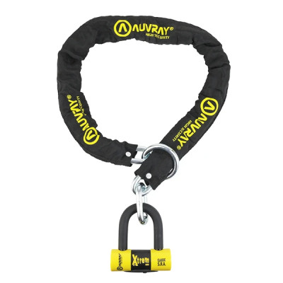 Antivol Auvray X.Lock chaîne 1.20m lasso maillon diamètre 12mm U Xtrem Mini classe SRA
