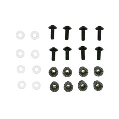 Kit de visserie M5 TNT 8 pièces pour bulle de moto couleur noir