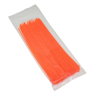 Collier de serrage adaptable orange 2,5mm x 200mm (x100)