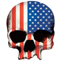 Autocollant Lethal Threat drapeau USA tête de mort 60x80mm - RC00097