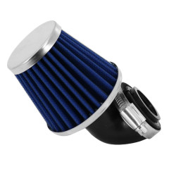 Filtre à air adaptable type kn middle fc chrome-bleu fixation coude diamètre 35-28
