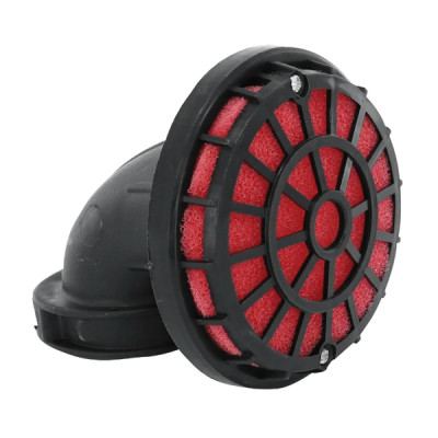 Filtre à air adaptable noir fixation coudée 90° diamètre 32 mm