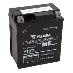 Batterie 12V Yuasa 6Ah YTX7L Activée en usine prête à l'emploi