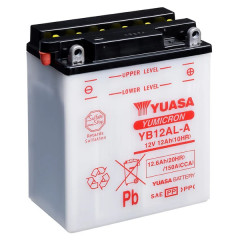 Batterie Yuasa YB12AL-A 12V-12Ah pour maxi-scooter Aprilia Atlantic / Scarabeo / Peugeot Satelis 125