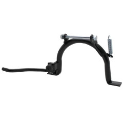 Béquille centrale Buzzetti noire adaptable (OEM : 271144-582155) pour scooter Piaggio 50 LX 4T, 50 ET4, 125 LX 4T, 125 ET4, 50 ZIP 4T
