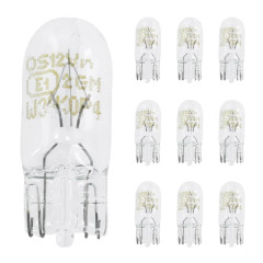 Ampoule/Lampe compteur adaptable 12V 3W W2.1x9.5D Boite de 10 pièces