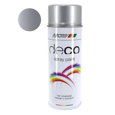 Bombe de peinture Motip acrylique brillant argent aérosol 400ml (01615)