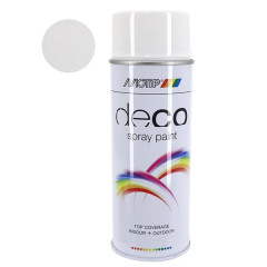 Bombe de peinture Motip brillant blanc pur aérosol 400ml (01600)