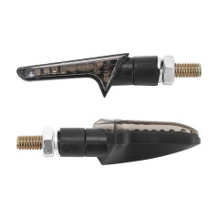Clignotants x2 adaptable homologués à leds couleur noir