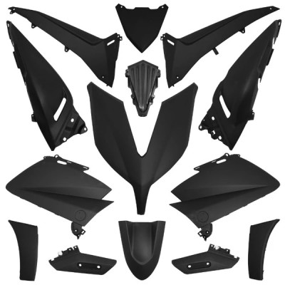Kit carrosserie TNT noir mat 14 pièces pour maxi-scooter Yamaha T-Max 530cc 2015-2016
