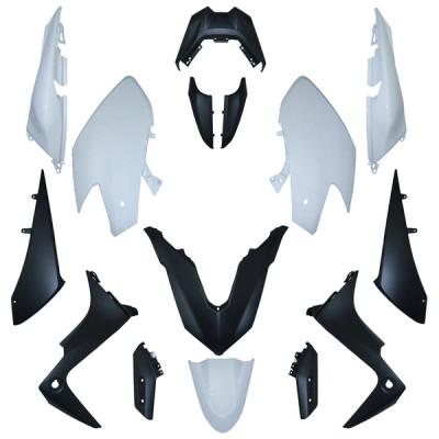Kit carrosserie TNT 15 pièces blanc compétition Yamaha TMAX 530cc 2017-2019 SX/DX