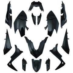Kit carrosserie TNT noir brillant 15 pièces pour Yamaha TMAX 530cc 2017-2019 SX/DX