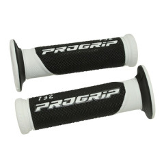 Revêtement poignée ProGrip 732 double densité noir/blanc closed end 125mm (la paire)