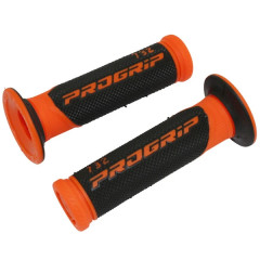 Revêtement poignée ProGrip 732 couleur orange fluo et noir closed end 125mm (LA PAIRE)