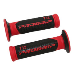 Revêtement poignée ProGrip 732 rouge/noir double densité 125mm (la paire)
