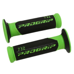 Revêtement poignée ProGrip 732 vert fluo / noir fermé 125mm (la paire)