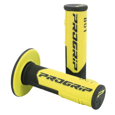 Revêtement poignée ProGrip 801 noir / jaune Closed End 115mm (x2)