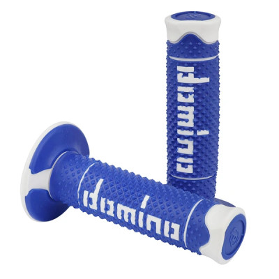 Revêtements poignée Domino bleu/blanc bi-composants 120mm A260