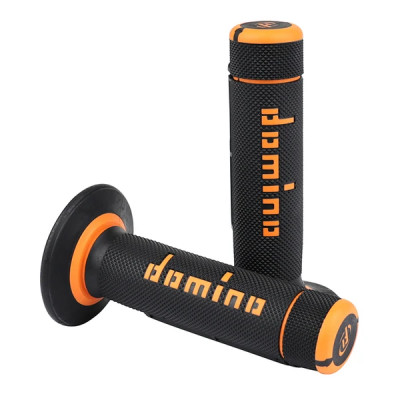 Revêtements poignée Domino A020 bi-composants noir / orange 120-123mm