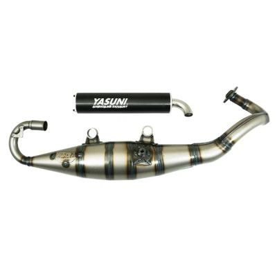 Pot silencieux noir Yasuni - Adapté pour scooter Typhoon, NRG, Stalker, DNA, Ice, SR50 R