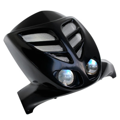 Tablier avant BCD double optique + grille noir homologué pour scooter Stunt/Slider