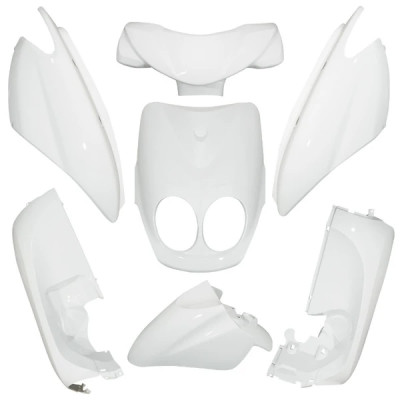 Kit carrosserie adaptable blanc (7 pièces) pour scooter 50 OVETTO/NEOS après 2011