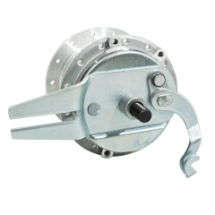 Moyeu roue arrière adaptable 28 trous Peugeot 103 avec flasque et axe 12mm