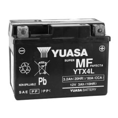 Batterie Yuasa 12V 3Ah YTX4L activée usine