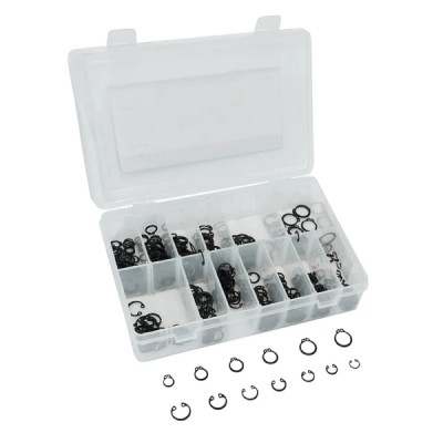 Coffret de circlips adaptable 625 pièces - extérieur D8-15, intérieur D9-15